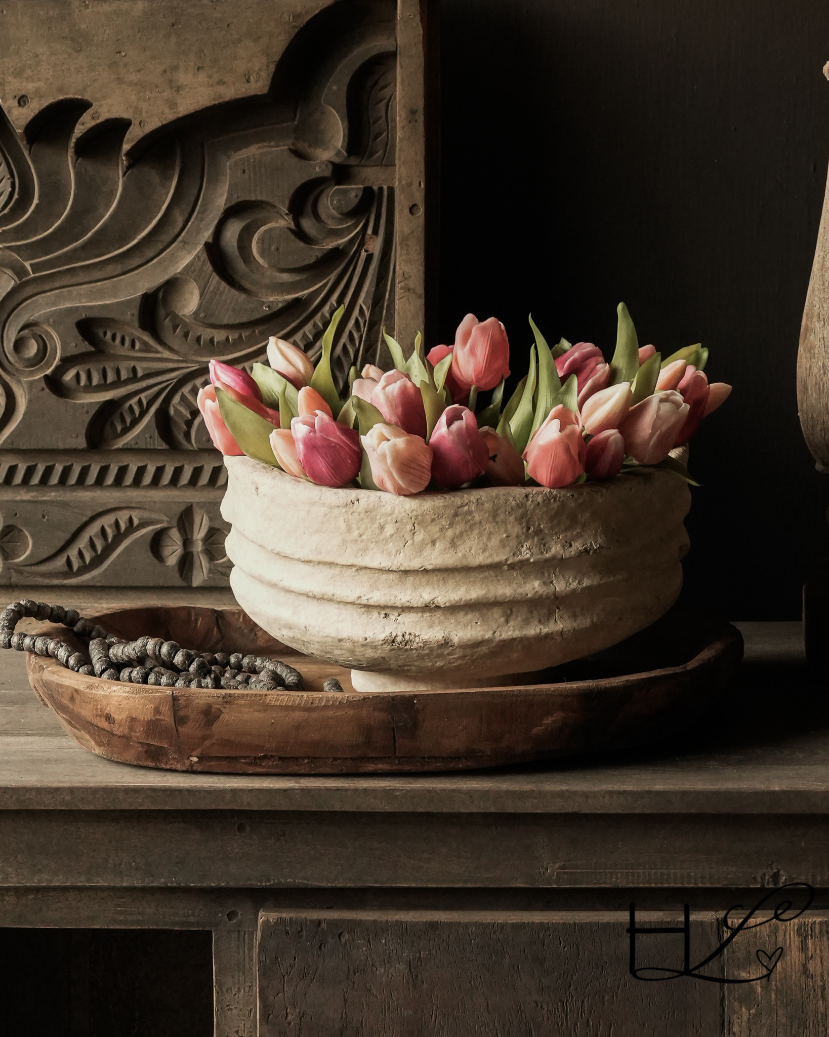 Alte Pappmaché-Schüssel-6