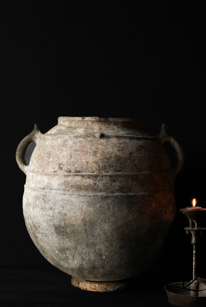 Wunderschöner einzigartiger antiker Berbertopf aus Steingut