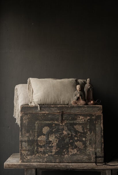 Unique Antique Old Authentic Wooden Chest