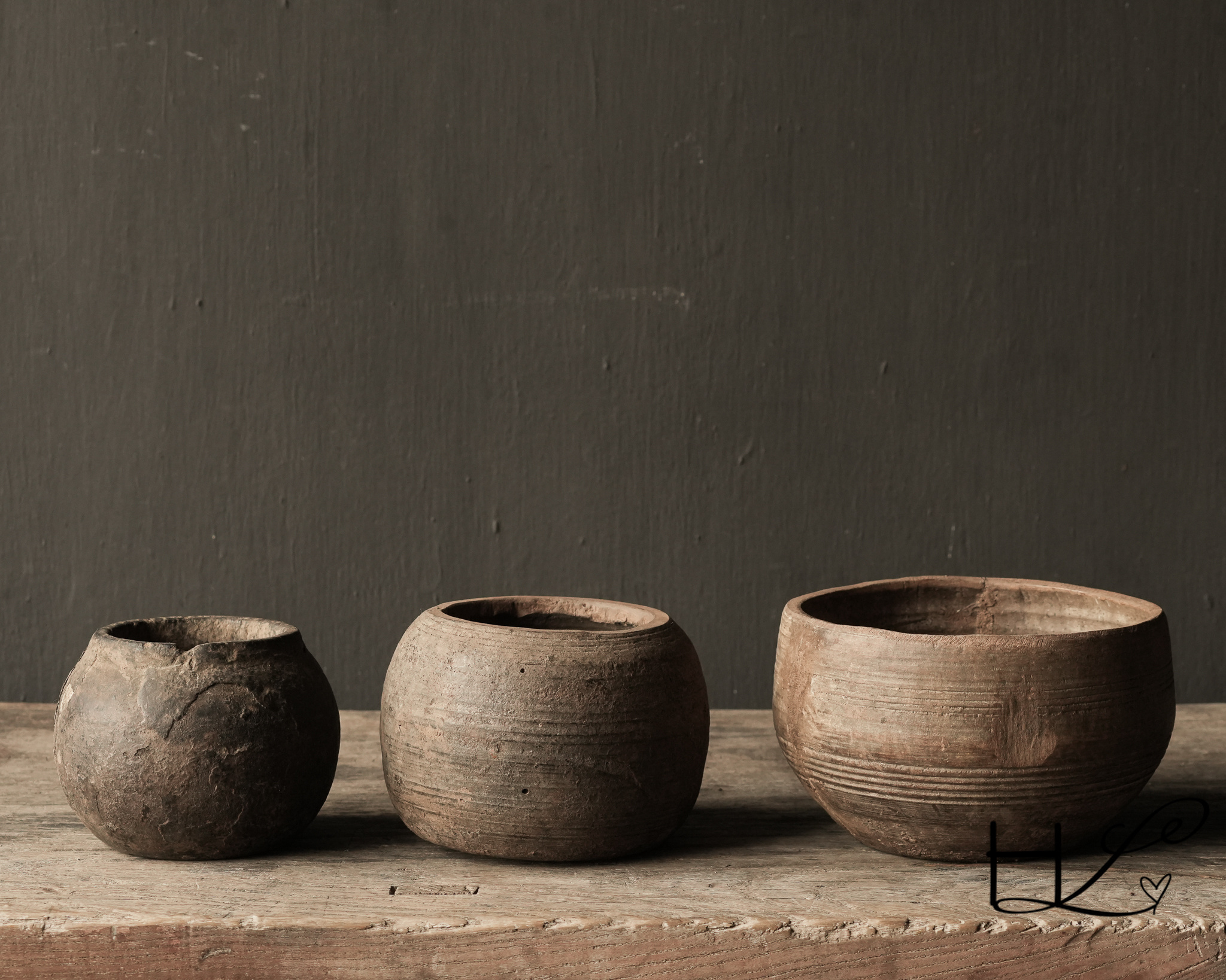 Klein authentiek houten wabi sabi schaaltje , kommetje van af-4