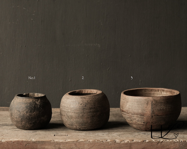 Klein authentiek houten wabi sabi schaaltje , kommetje van af-2