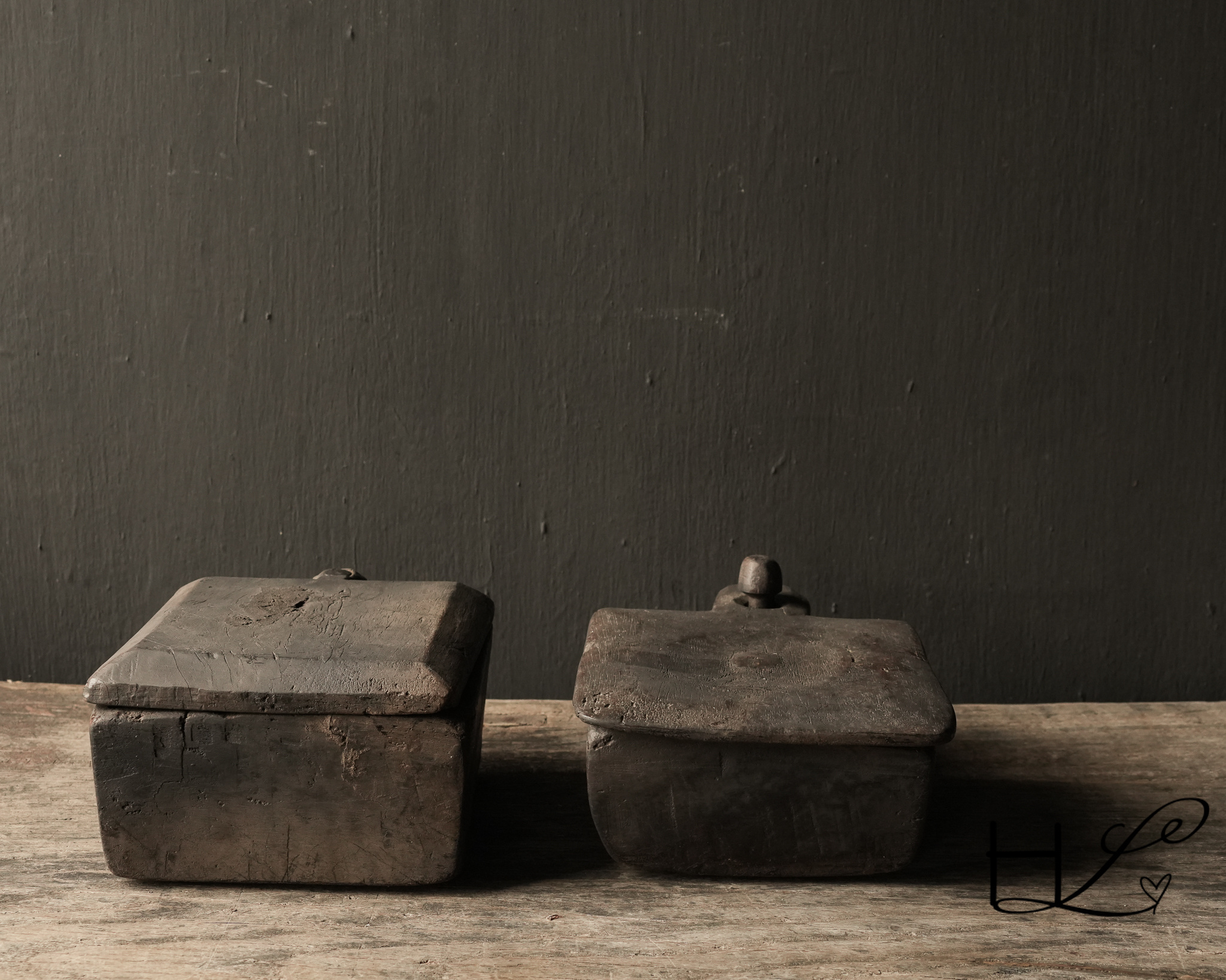 quadratische authentische hölzerne Gewürzbox Nepal von af-3