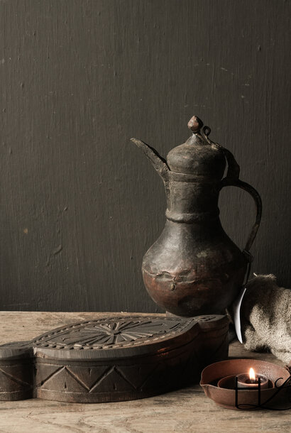 Old wooden spice box Nepal