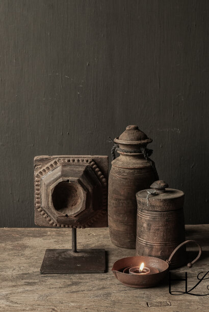 Old unique ornament on iron base