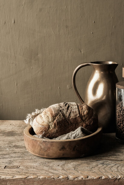 Authentieke oude houten Nepalese  schaaltje