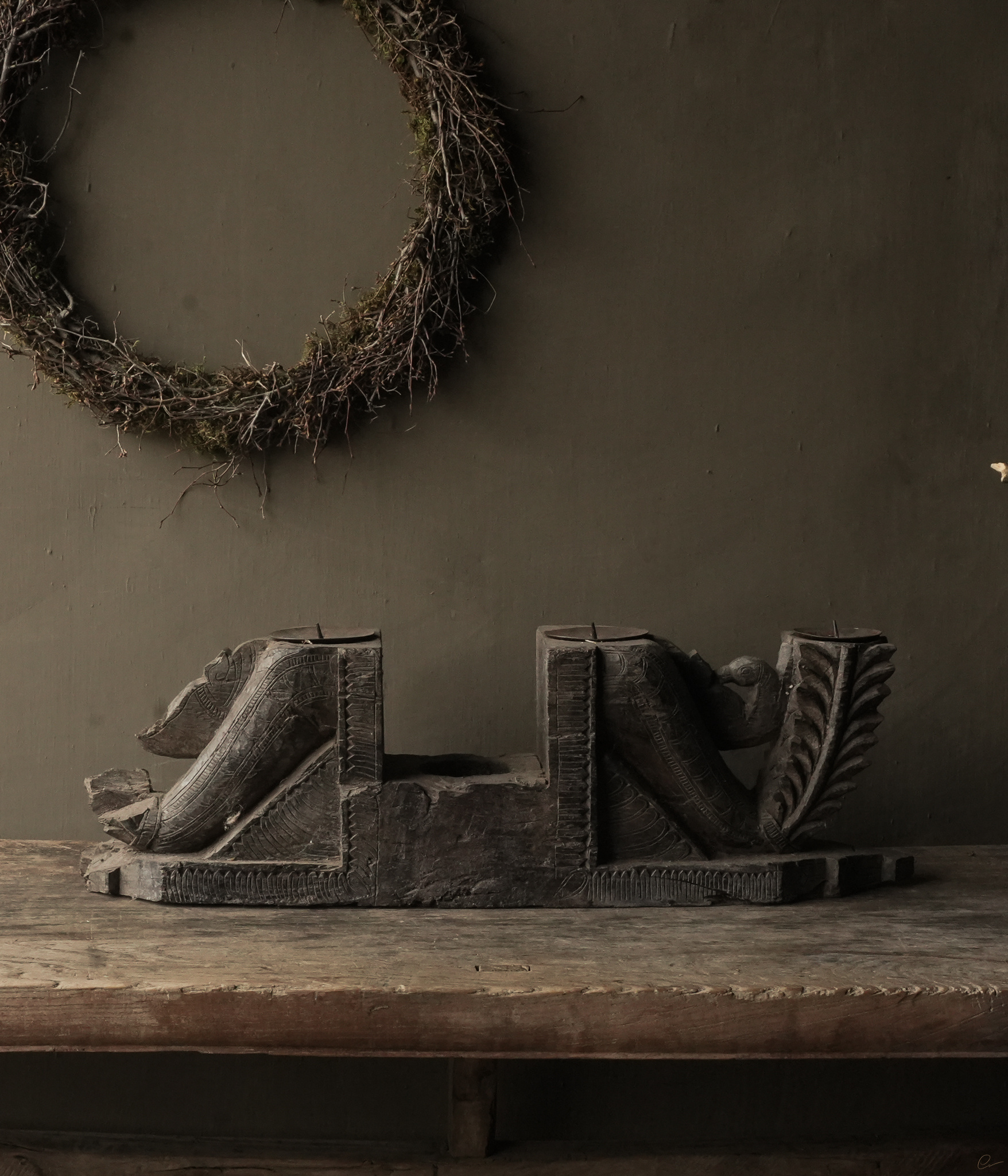 Candlestick made of old ornament-2