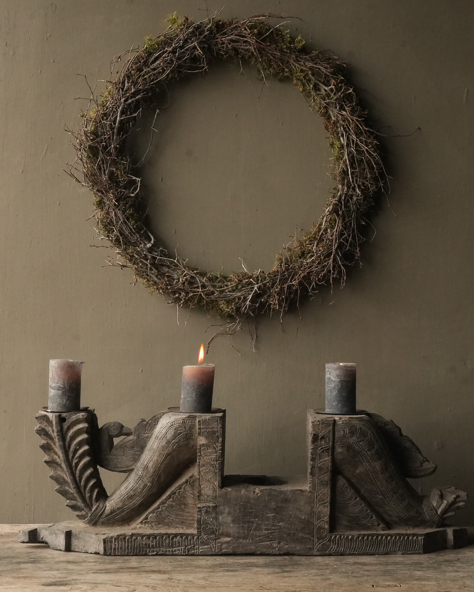 Candlestick made of old ornament-4