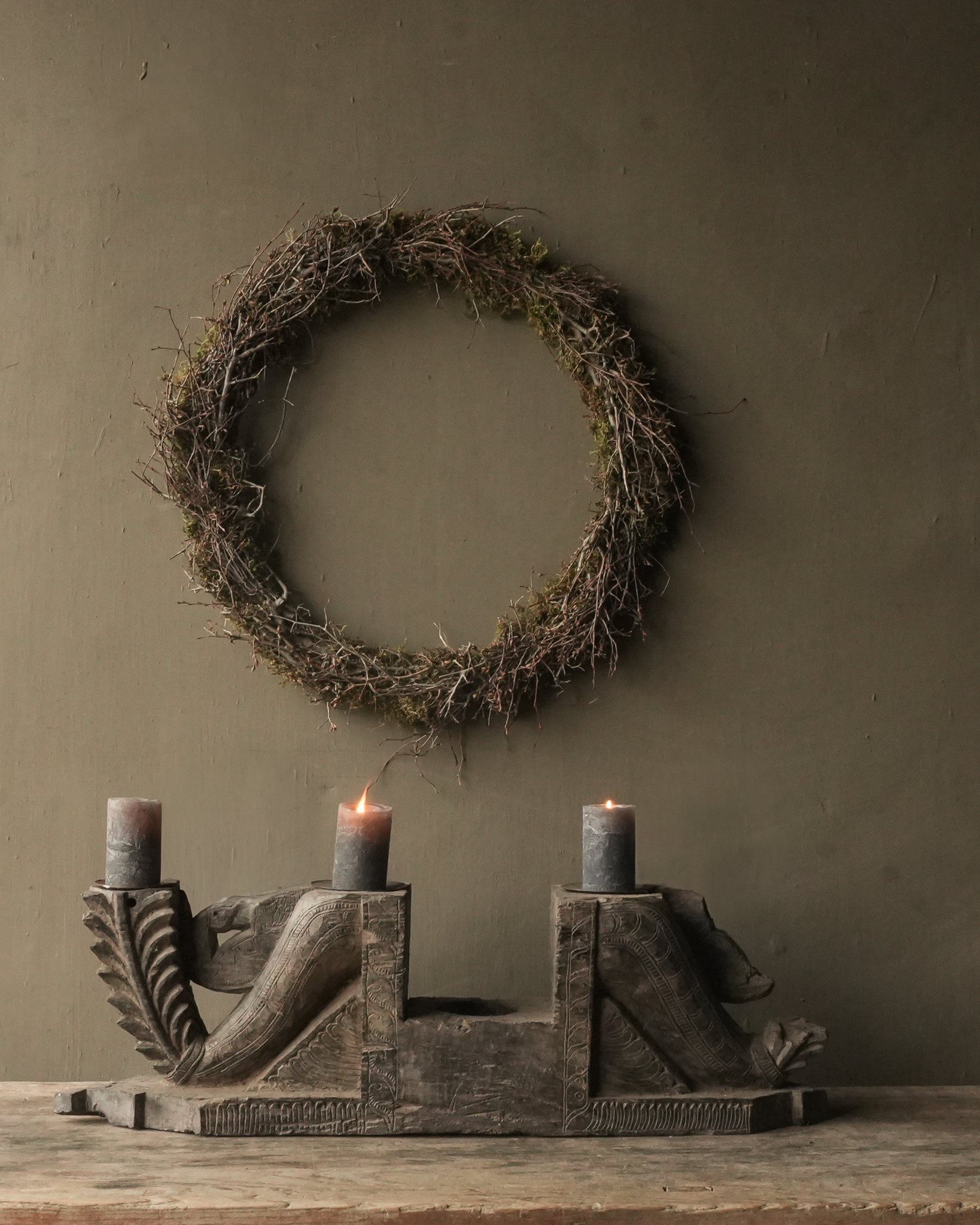 Candlestick made of old ornament-5