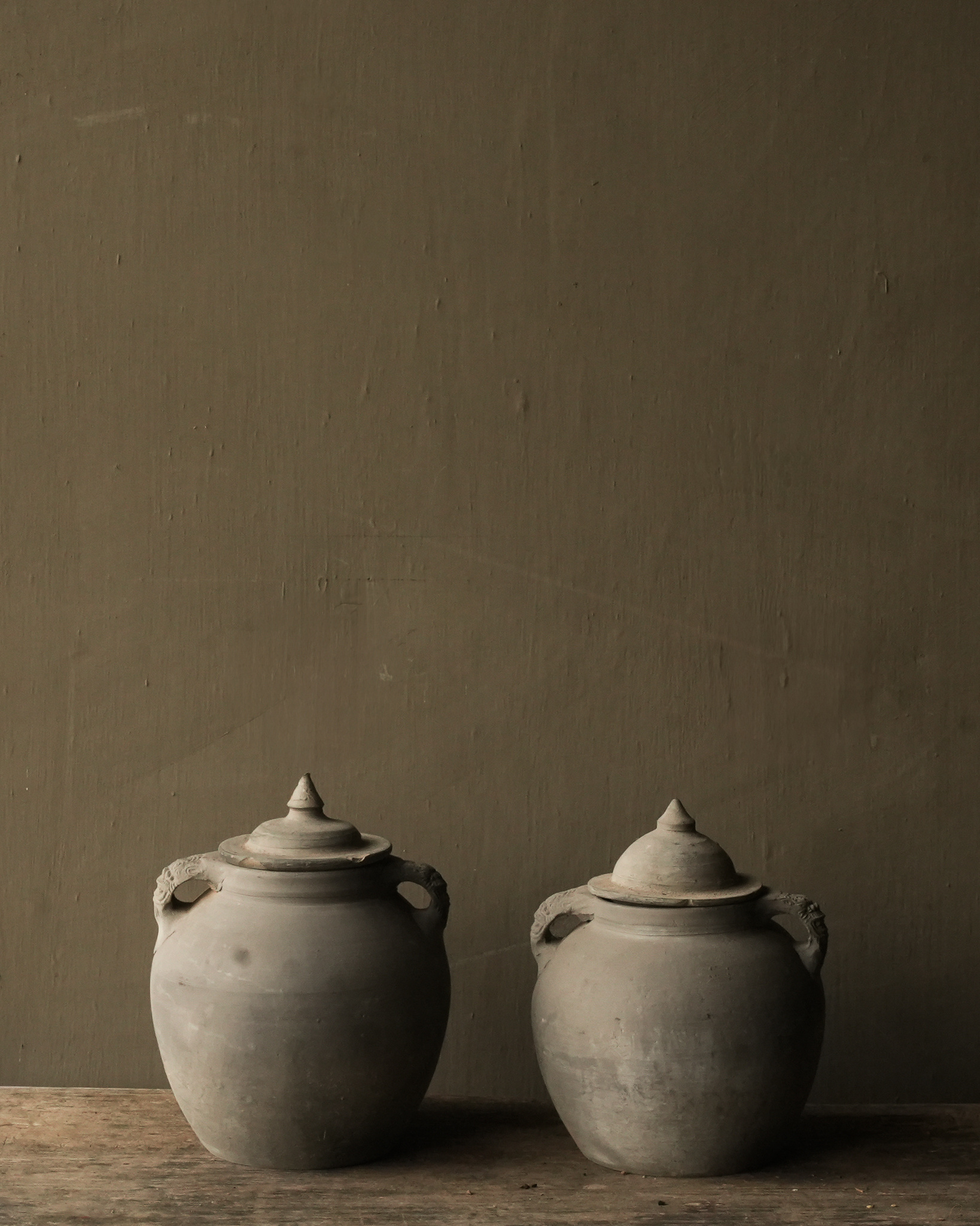 Chinees Aardewerk kruikje met deksel handgemaakt-3