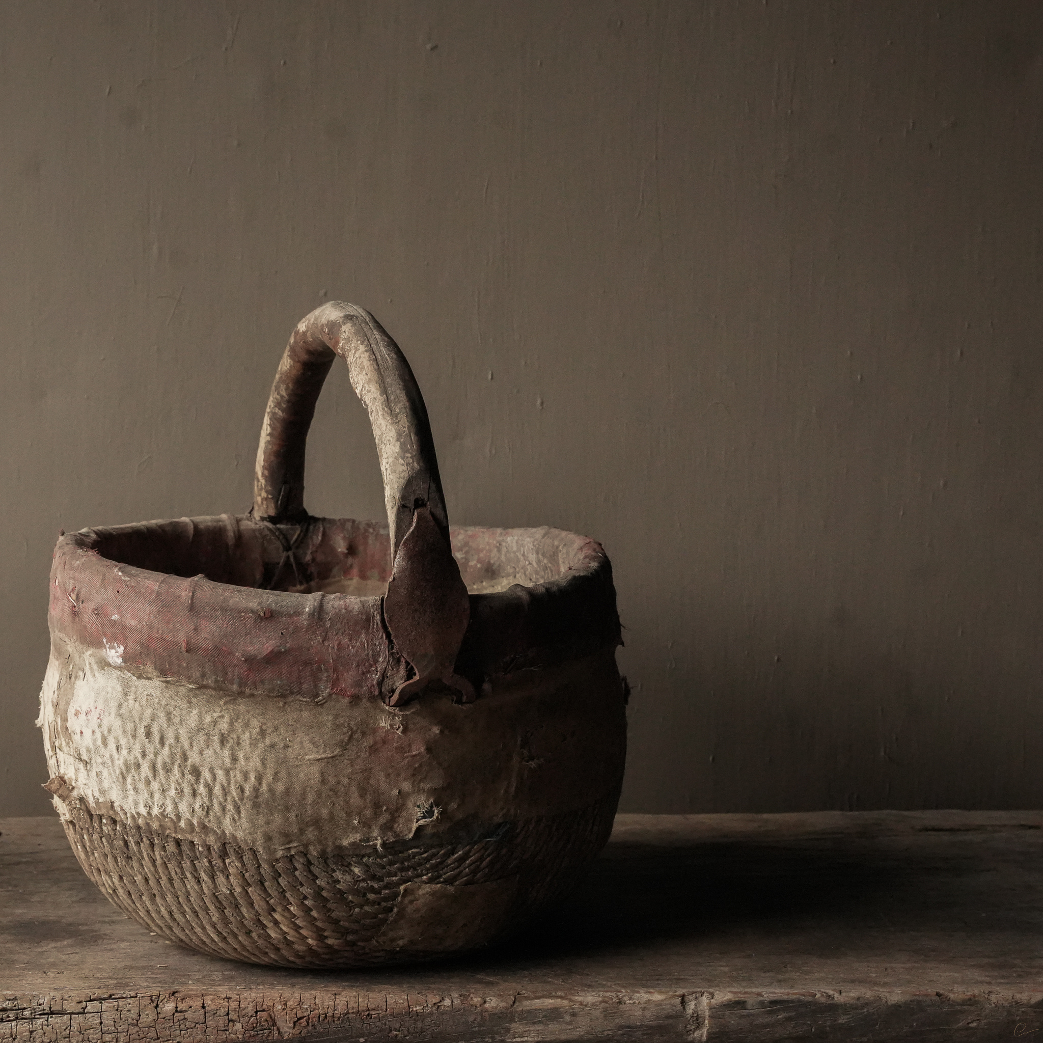 Authentieke Indische rieten mand-5