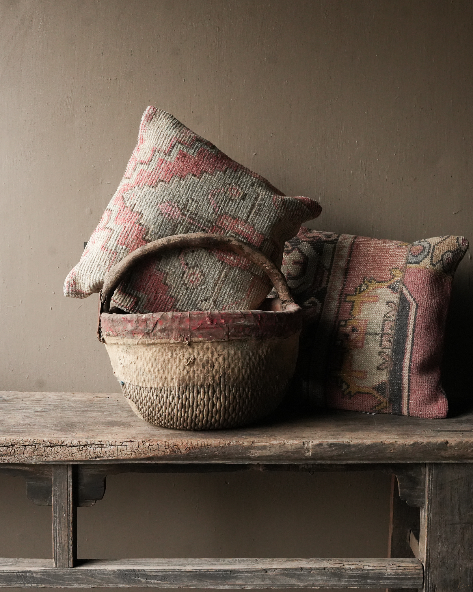 Authentieke Indische rieten mand-1