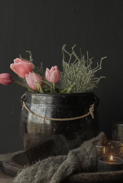 Uniek Wabi Sabi Authentiek geglazuurde olie kruikje