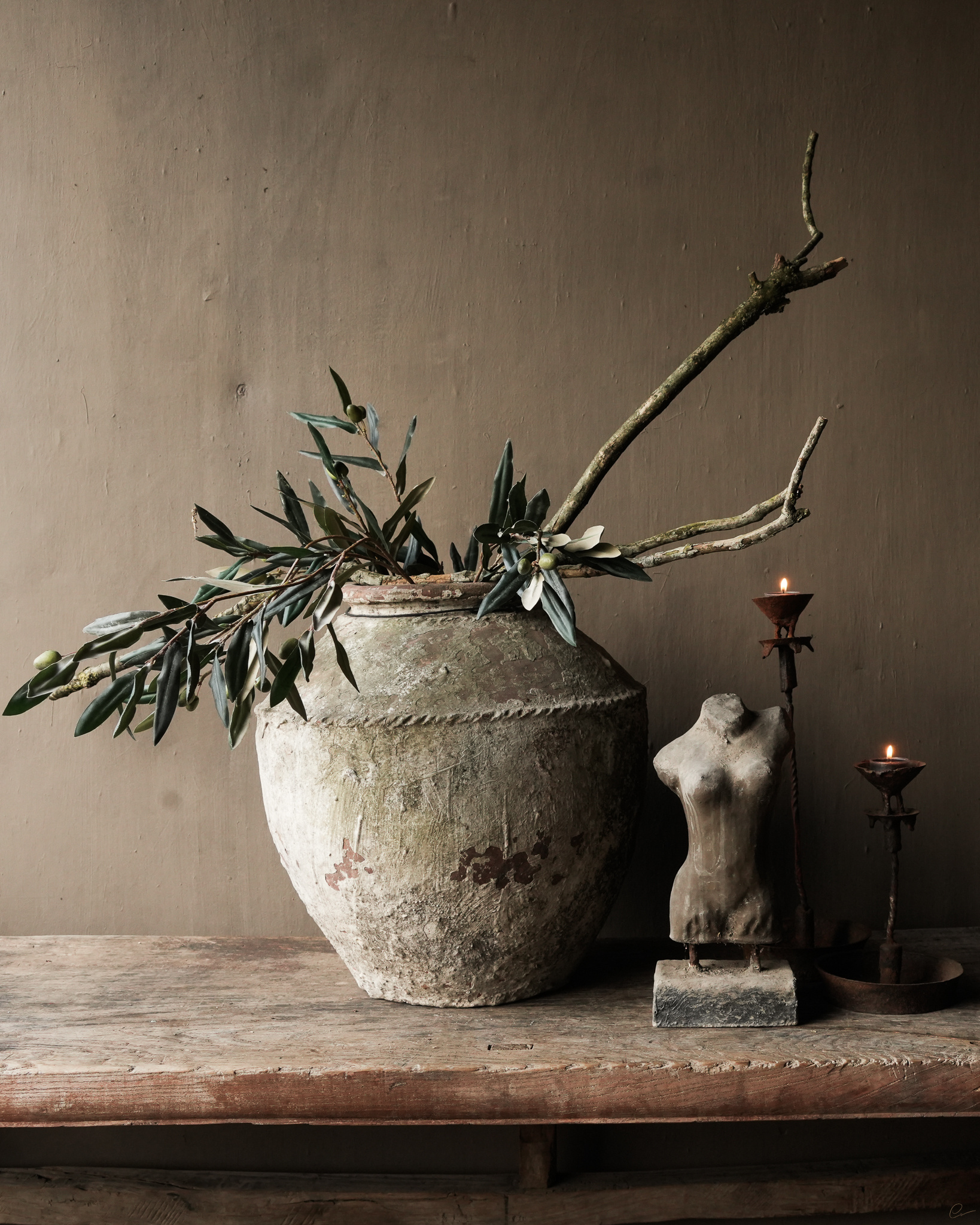 Old Authentic Earthenware Jug/Indian Water Pot-1