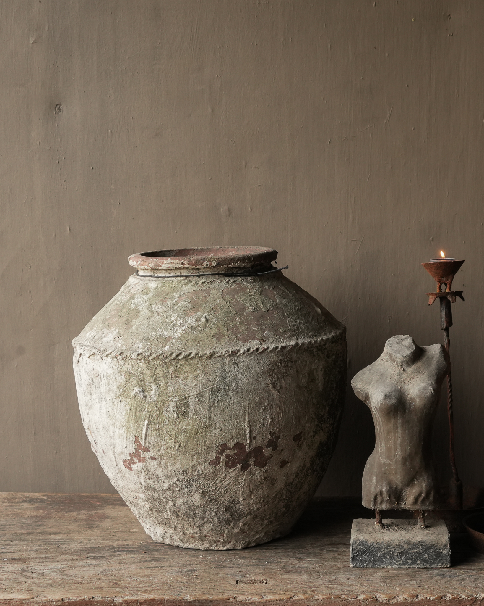 Old Authentic Earthenware Jug/Indian Water Pot-2