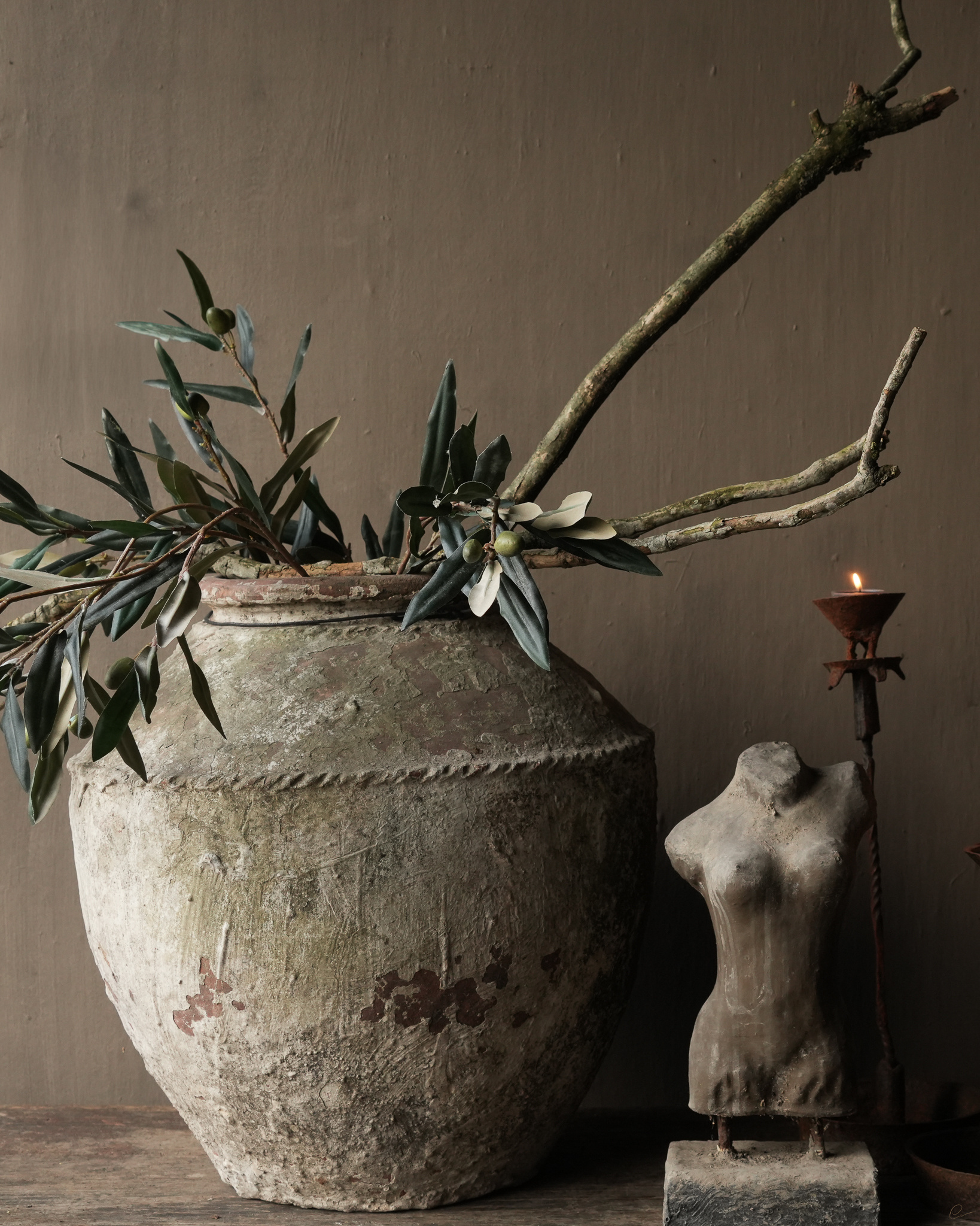 Old Authentic Earthenware Jug/Indian Water Pot-3