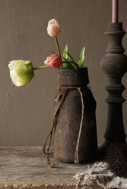 Original Old Wooden Nepalese Jar