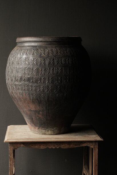 Unique Old Pottery Jug Brown/Gray