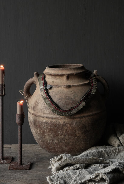 Wunderschöner einzigartiger antiker Berbertopf aus Steingut