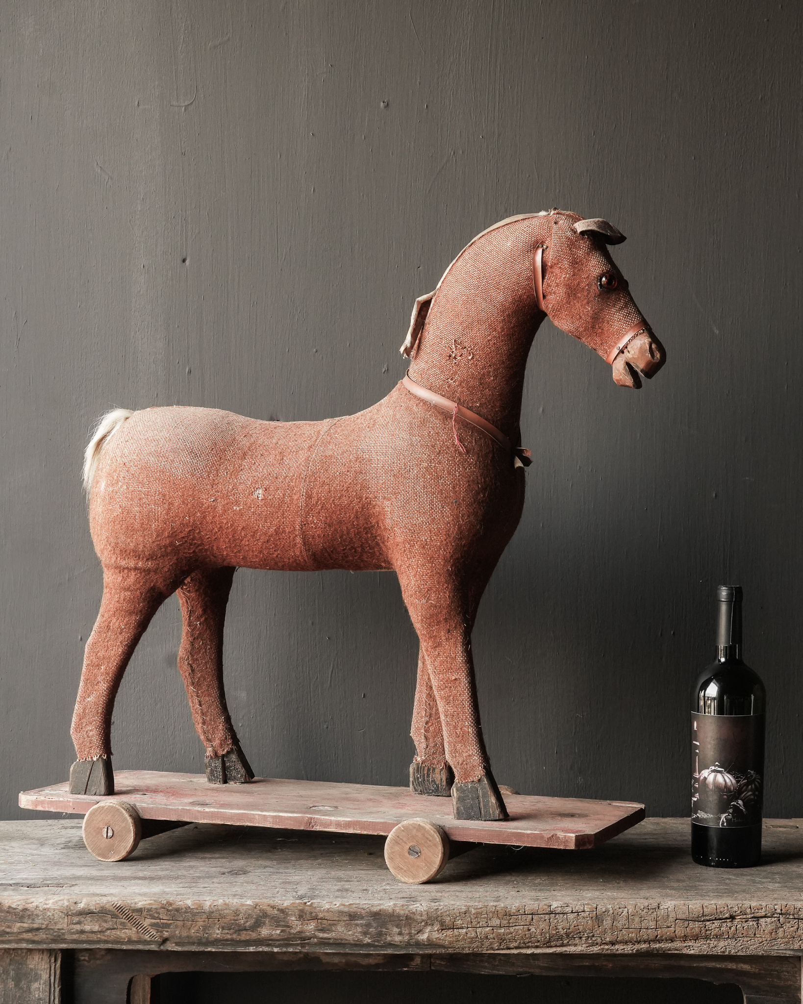 Uniek Antiek speelgoed paard-1