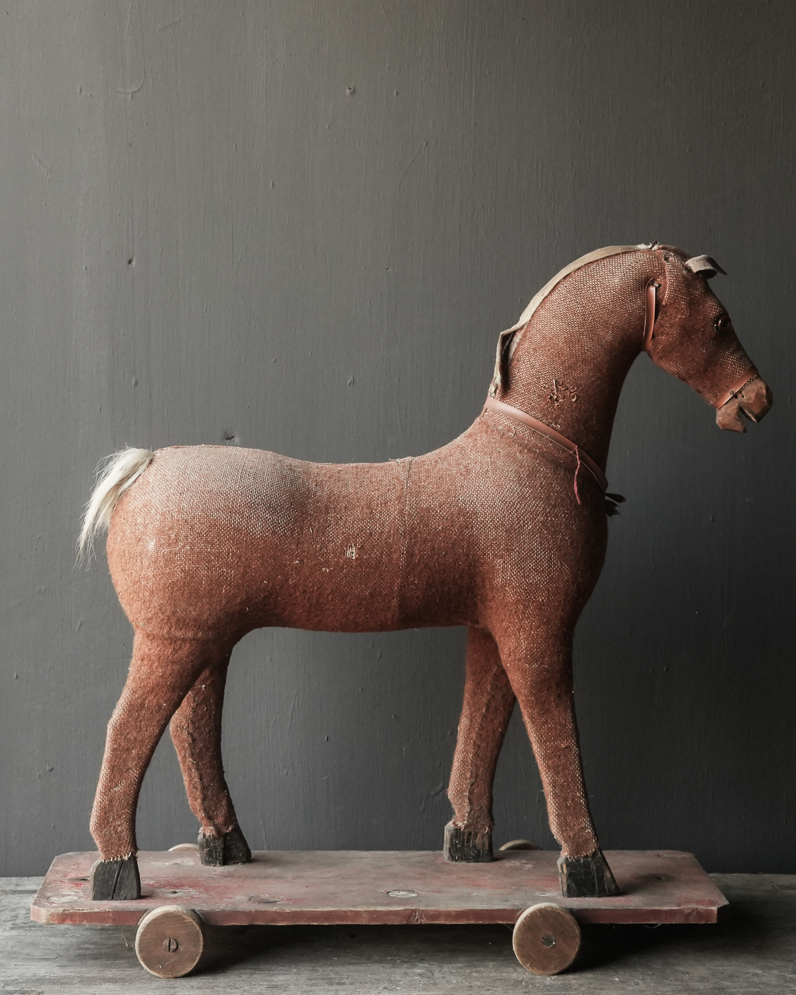 Uniek Antiek speelgoed paard-7