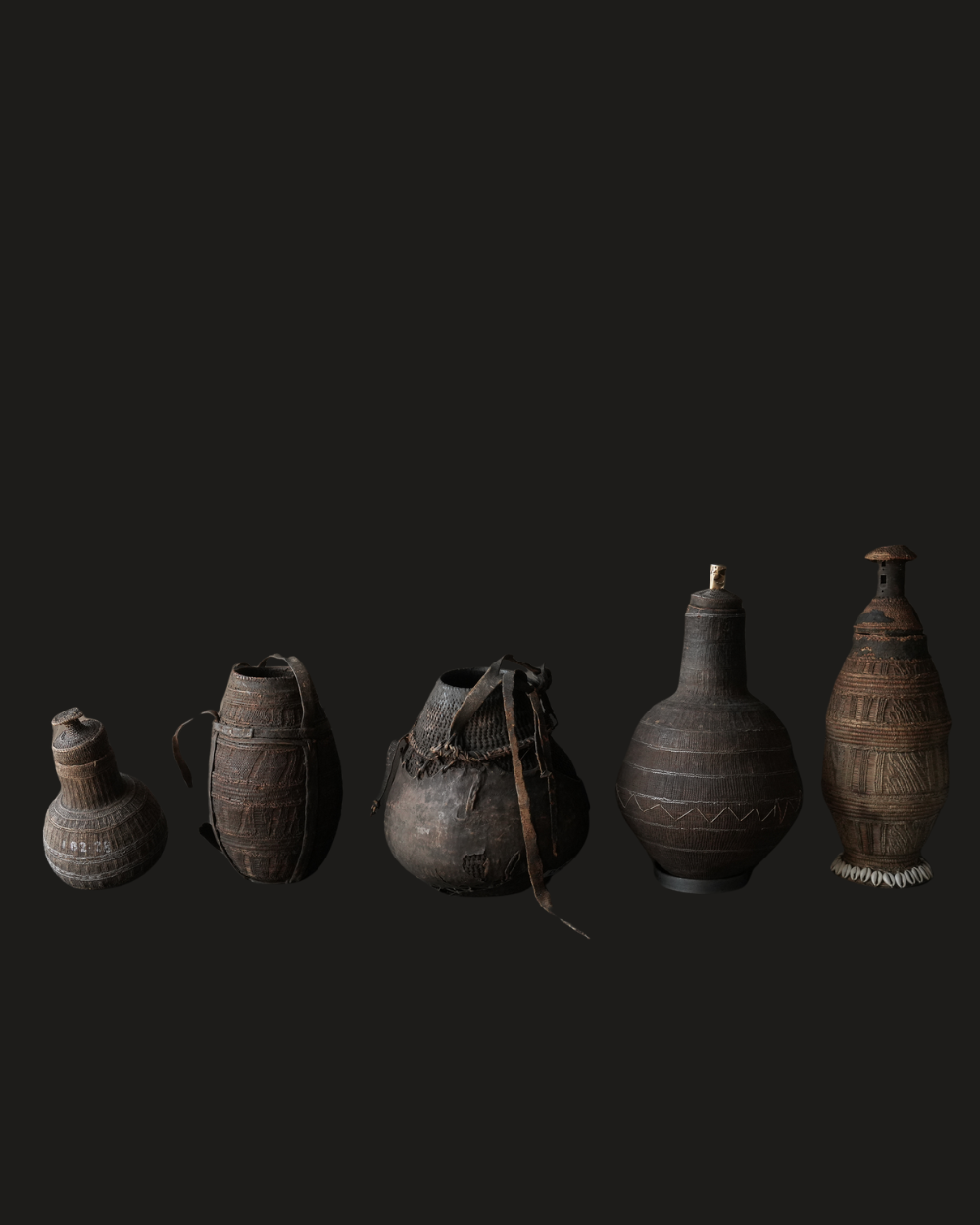 Einzigartiger antiker Borana Chocho Milchbehälter/Korb-4