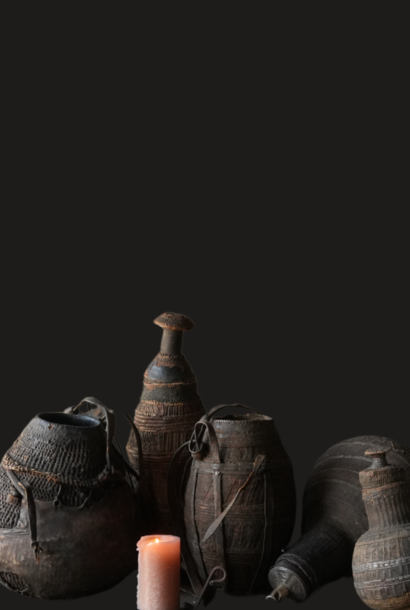 Unique antique Borana Chocho milk container/basket