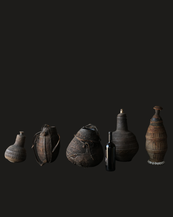 Einzigartiger antiker Borana Chocho Milchbehälter/Korb-3