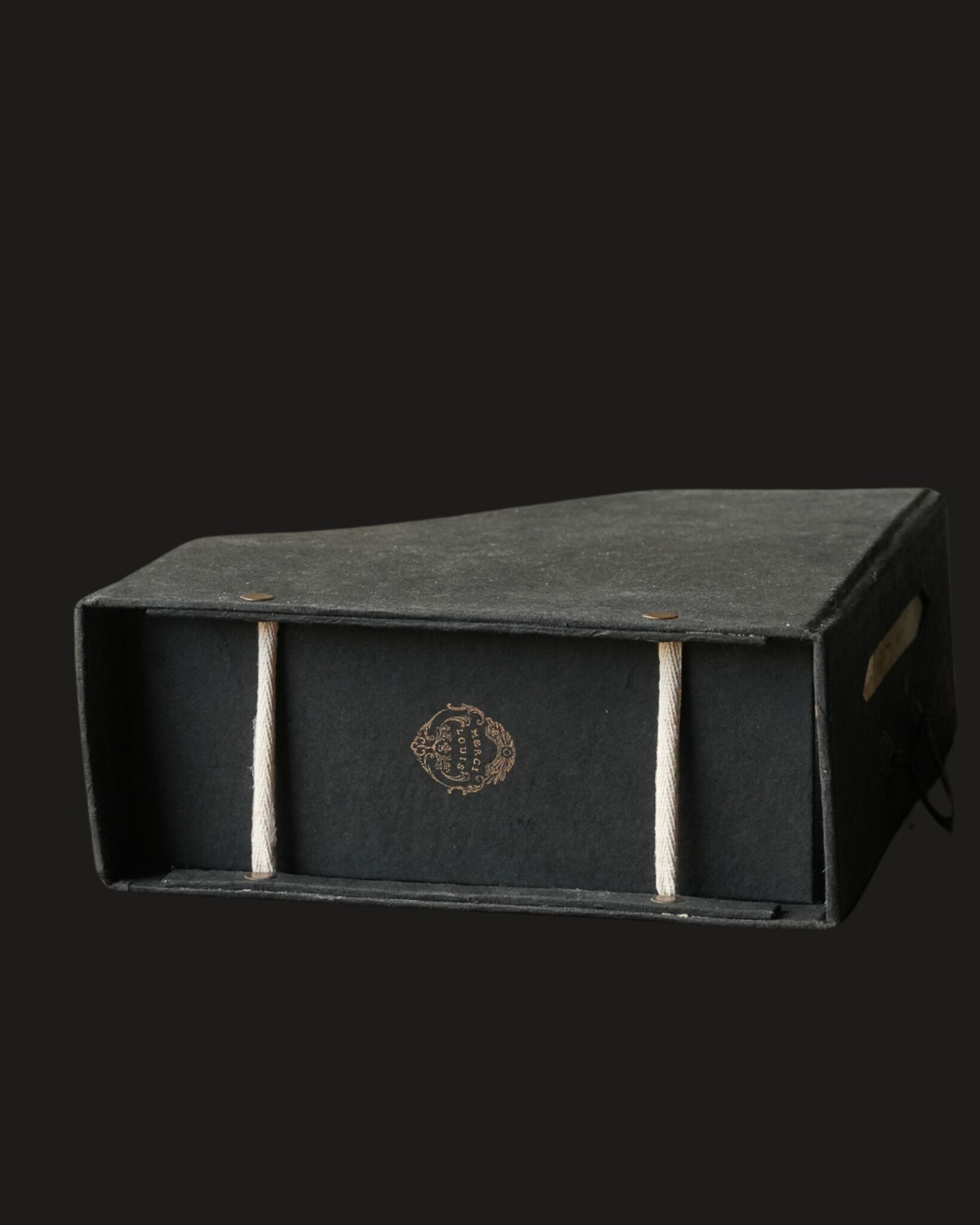 Prachtig mat antiek zwart tijdschriften houder met hand greep-4