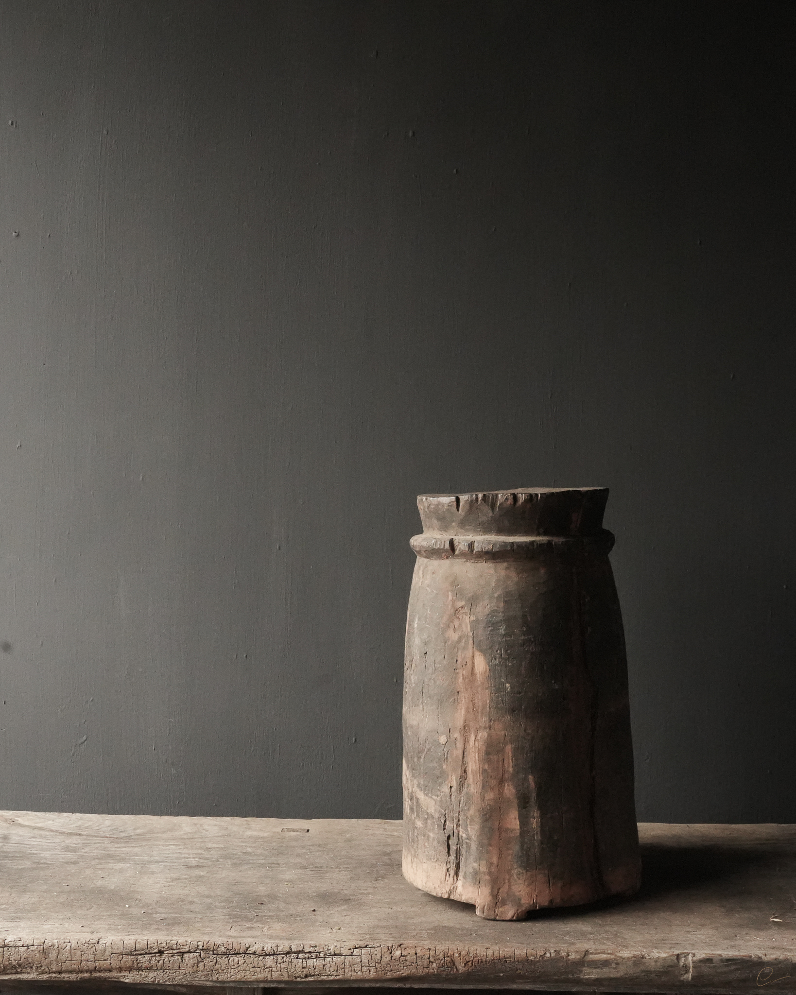 Unique imperfect wooden mortar-5