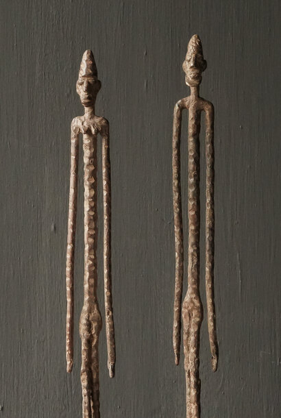 Uniek Ijzeren handgemaakt man en vrouw beeld