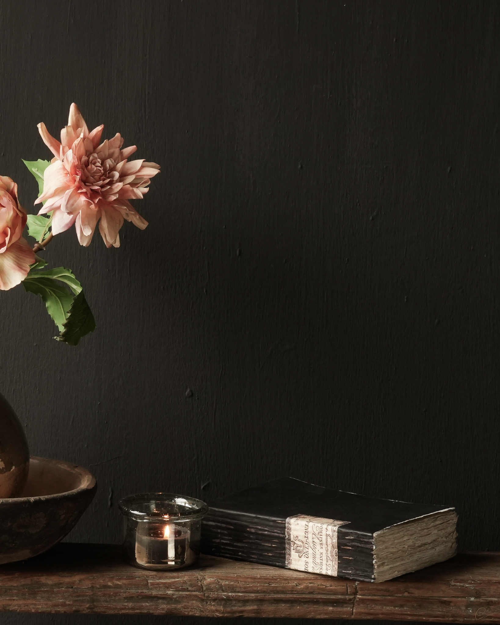 Aantekeningen boek zwart met katoen papier-1