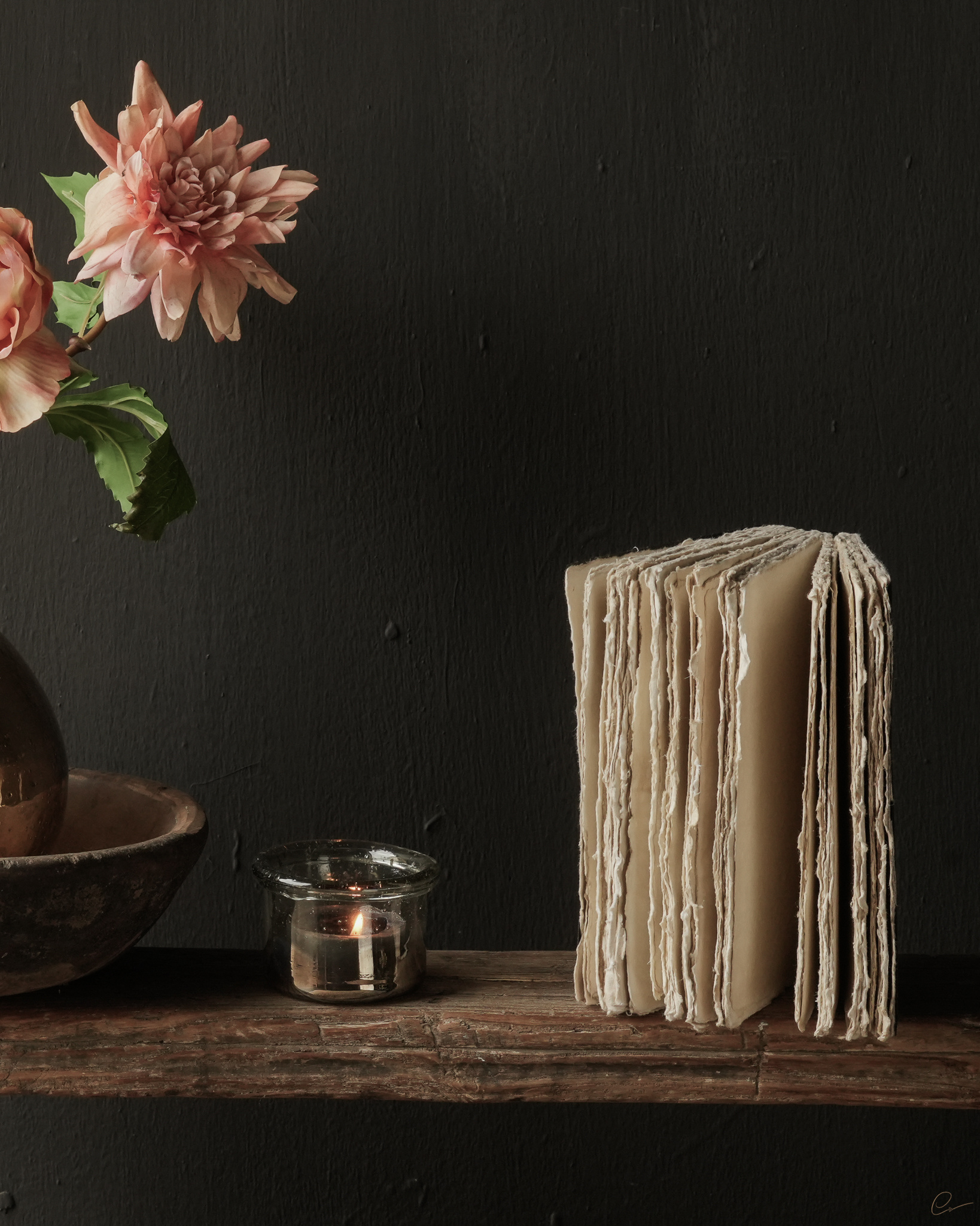 Aantekeningen boek zwart met katoen papier-4