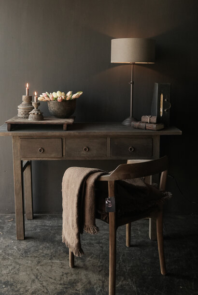 Stabiler alter Wandtisch / Beistelltisch aus Holz mit Schubladen