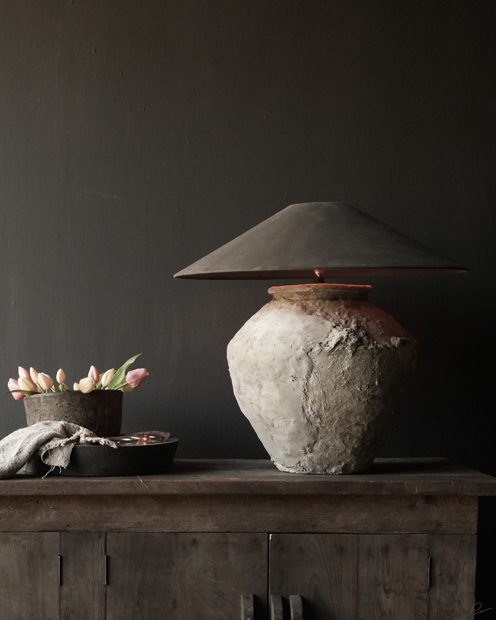 Kruiklamp van oude Authentieke Waterpot-1