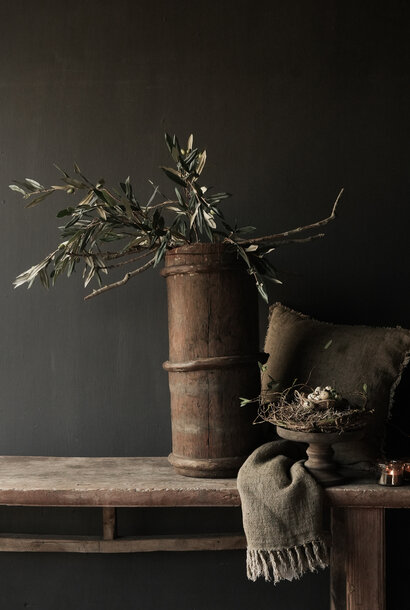 Old wooden butter bucket