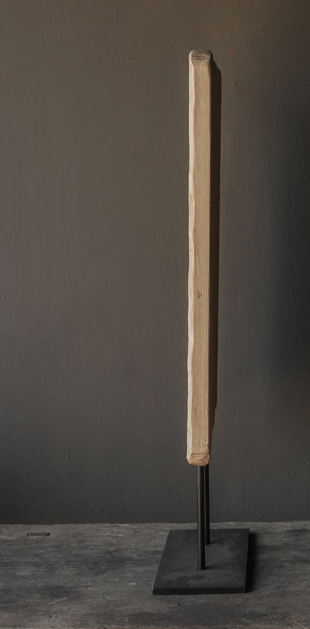 recht hoekig ornament / paneel op ijzeren voet-5