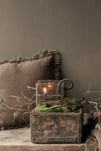 Uniek Oude rijstmaat van hout