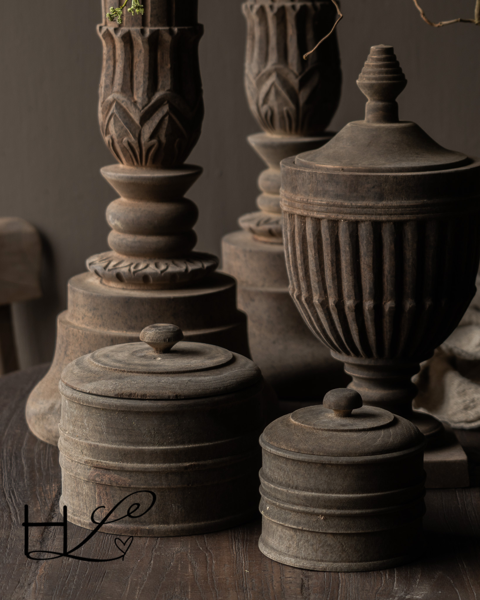 Houten potje met deksel Dimas LUKSA-2