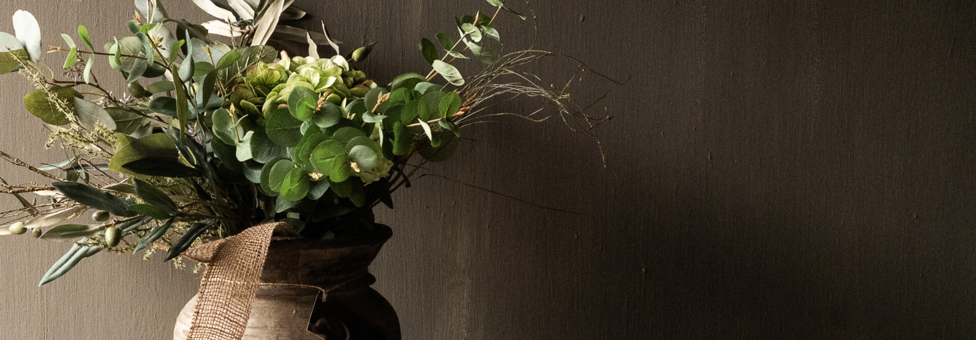 boeket kunstbloemen groen