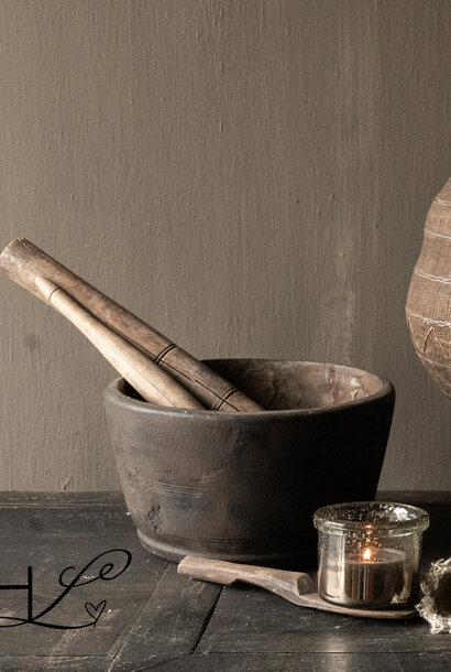 Stoer Uniek  houten kom