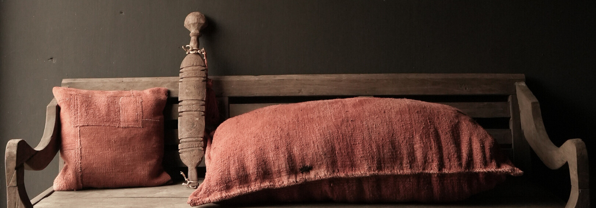 Authentic old wooden bench