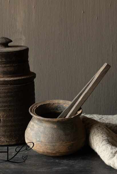 Aardewerk Kruikje / Indische Klei potje
