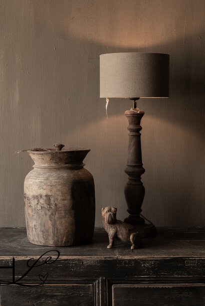 Einzigartiger antiker Milchtopf aus Holz mit Deckel – Nepal