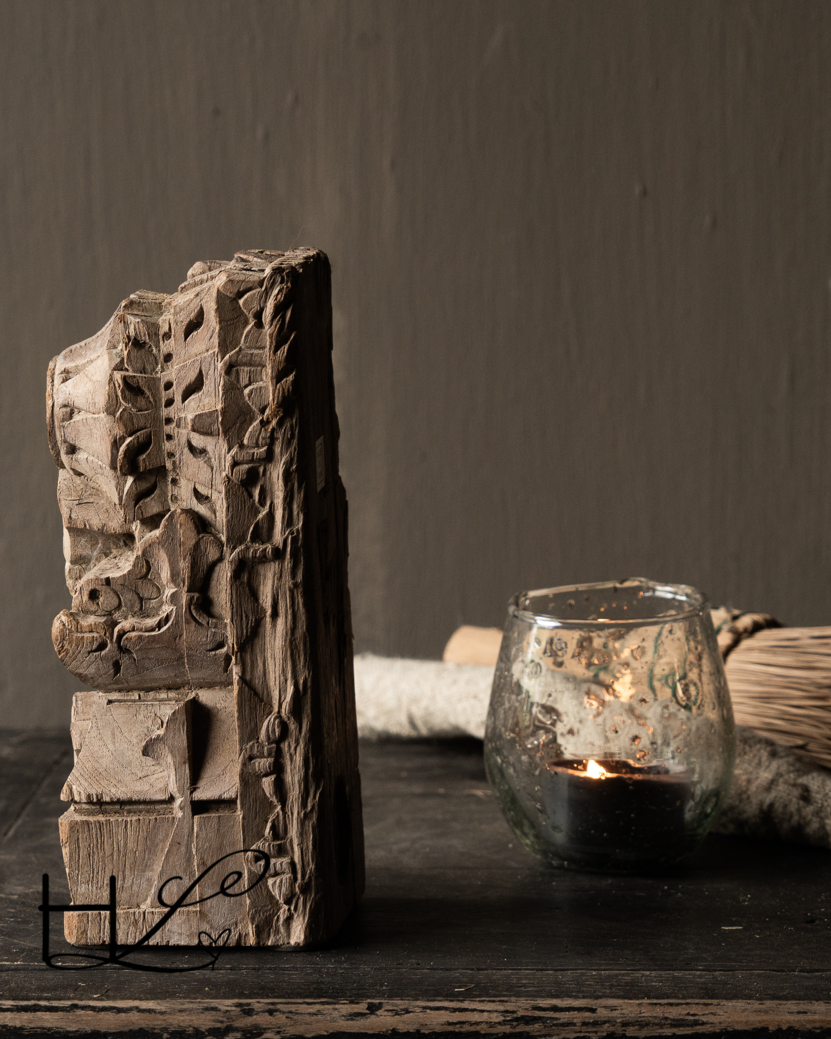 Einzigartiges handgefertigtes Holzornament aus Indien-4