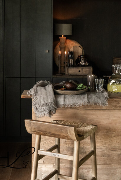 Stabile rechteckige Tischsets in Schwarz, Natur oder warmem Grau