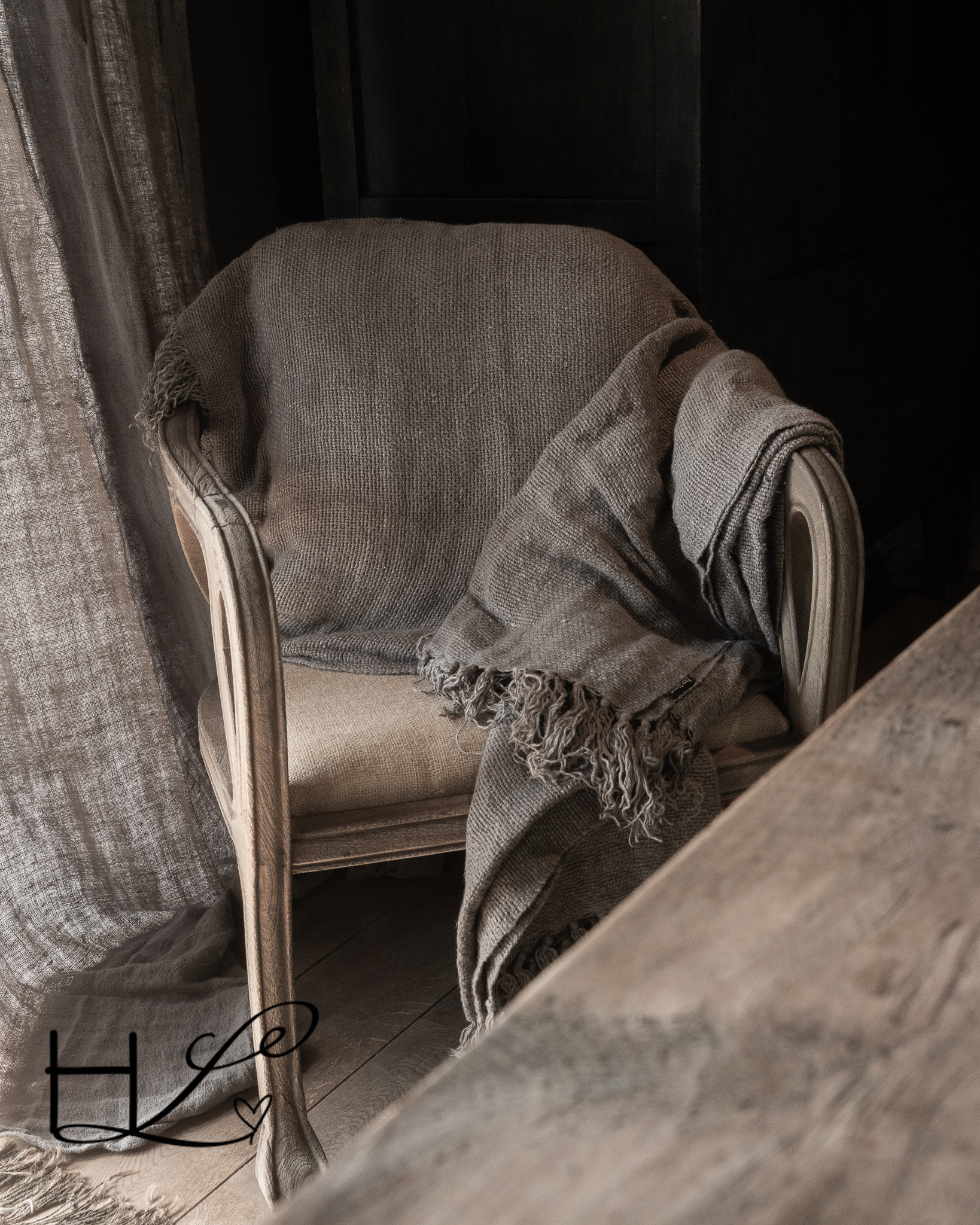 Plaid TAMAR grau Größe 130x190-2