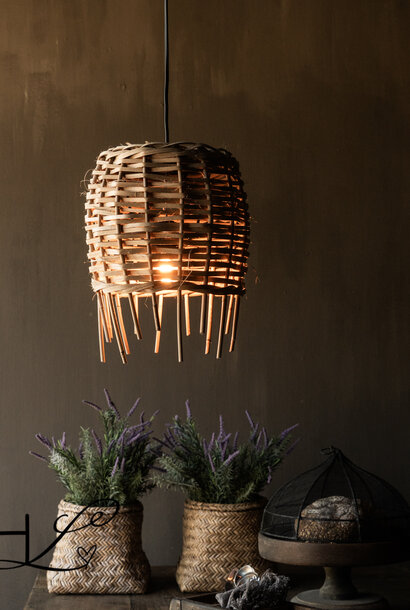 Rotan hanglampje 23×30 cm – Handgemaakt & sfeervol