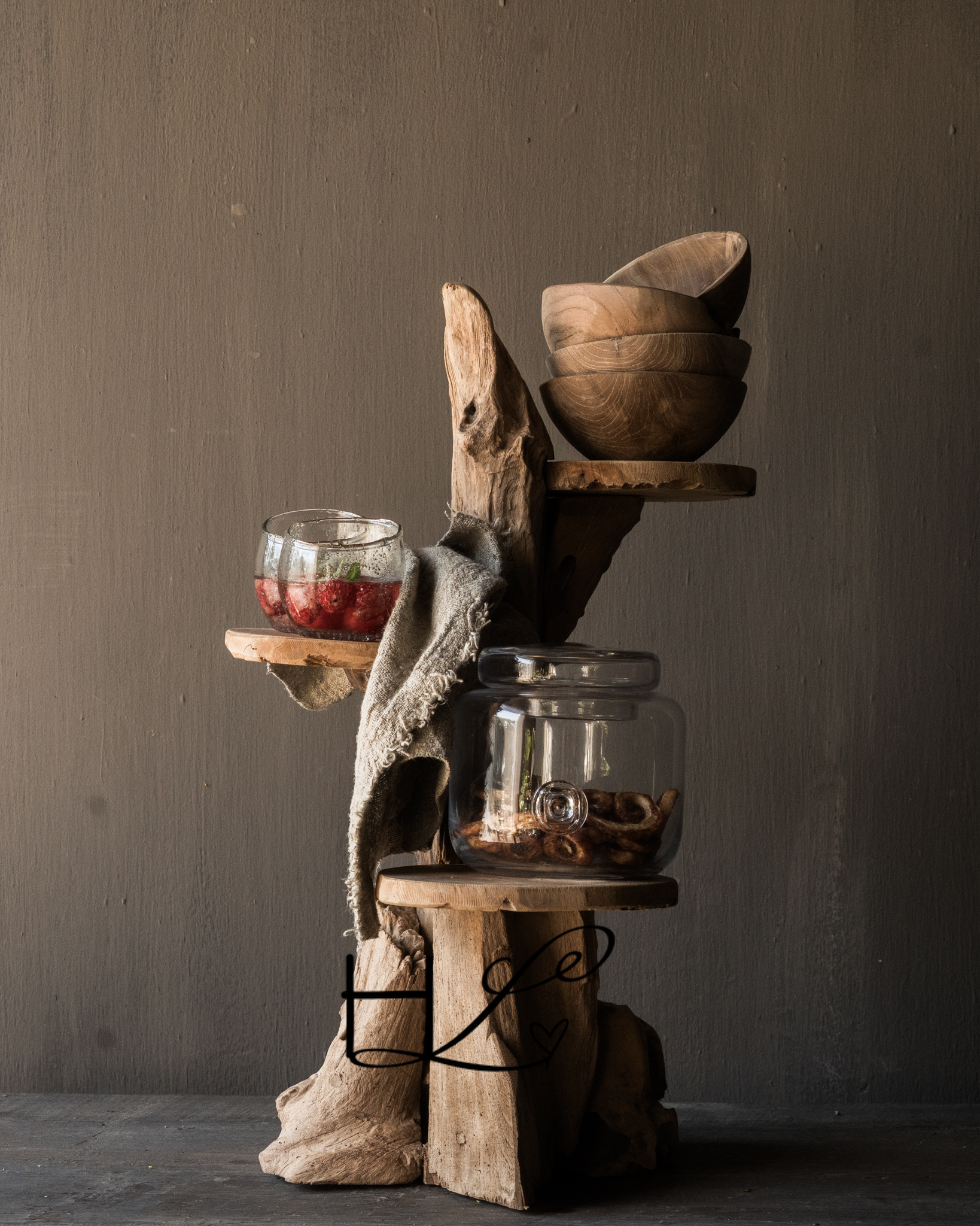 Kommen Sie gewachstes Teakholz-6