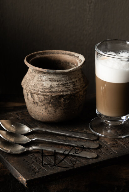 Teelöffel 4er Set silber/schwarz mit Text