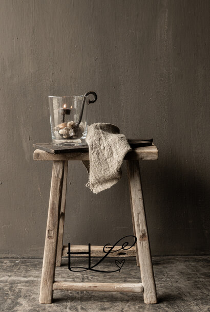 Authentischer Hocker/Bank aus Ulmenholz